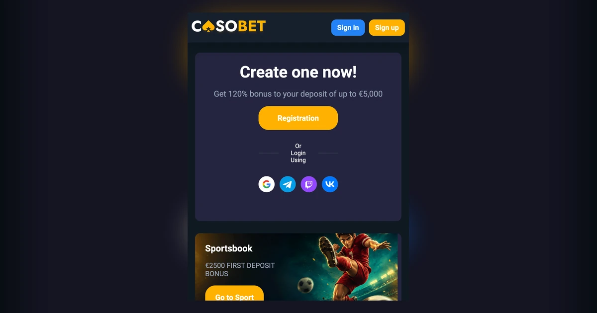 Mobiel spelen bij Casobet Casino
